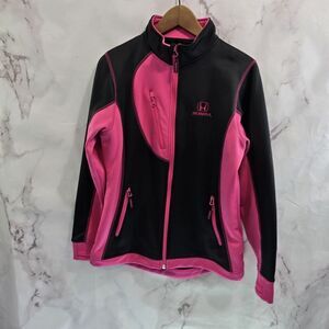 Honda Jacket Womens Medium Pink Black Zip Choko Authentics Canada Lethal 2